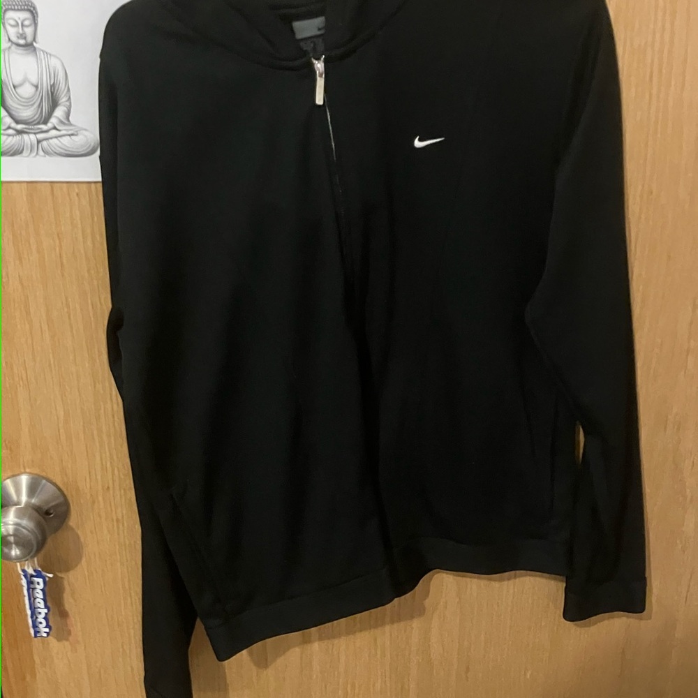 Nike Black Hoodie with White Logo
